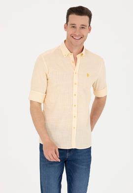 Erkek Sarı Uzun Kollu Gömlek - 50267647019