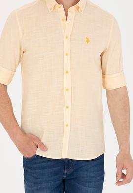 Erkek Sarı Uzun Kollu Gömlek - 50267647019