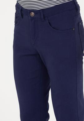 Erkek Lacivert Kanvas Pantolon - 50264626014