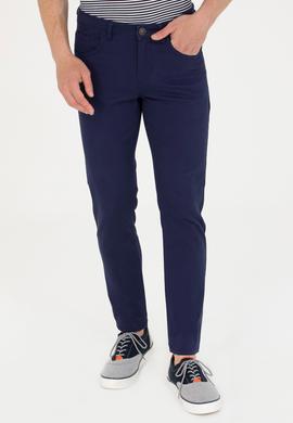 Erkek Lacivert Kanvas Pantolon - 50264626014