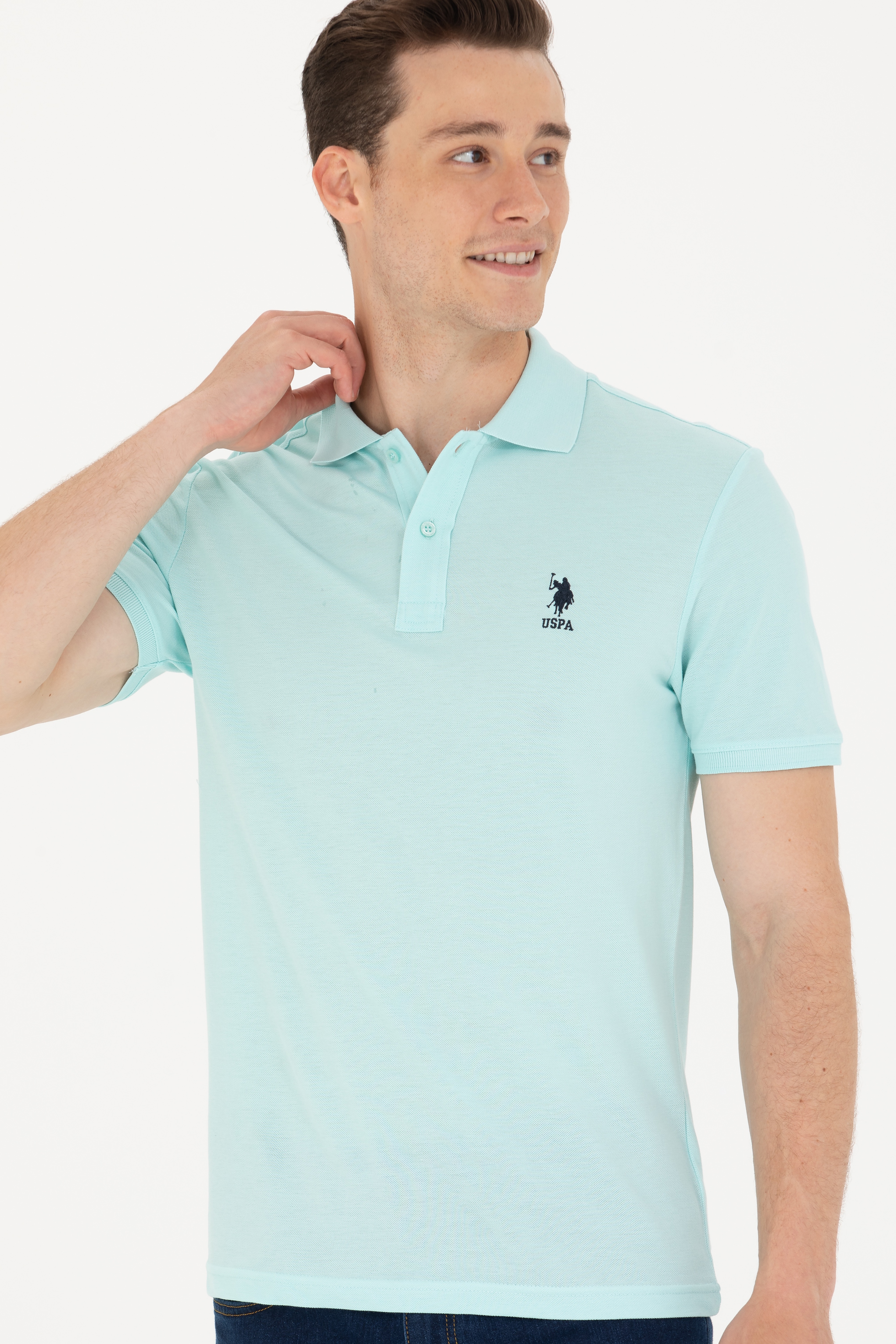 Erkek Nil Basic Polo Yaka Tişört - Image 3