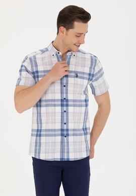 Erkek Lacivert Kısa Kollu Gömlek - 50267553007