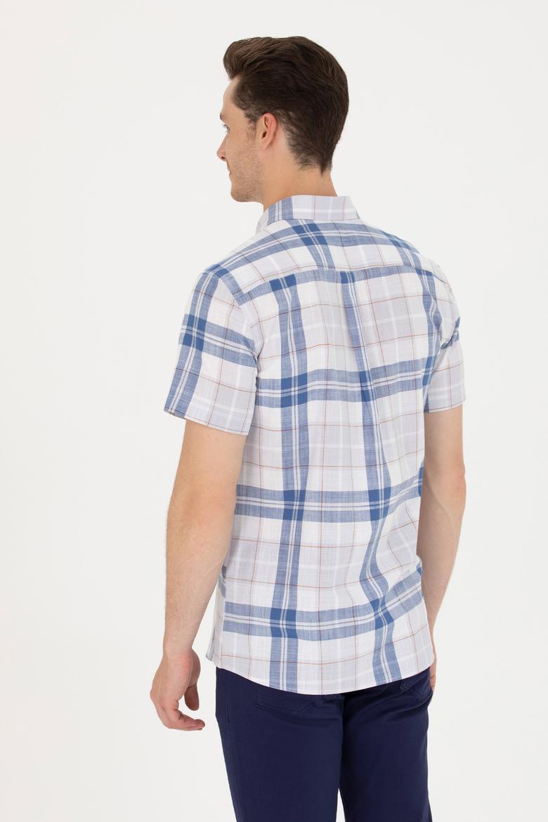 Erkek Lacivert Kısa Kollu Gömlek - 50267553007