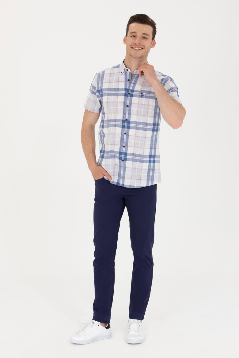 Erkek Lacivert Kısa Kollu Gömlek - 50267553007