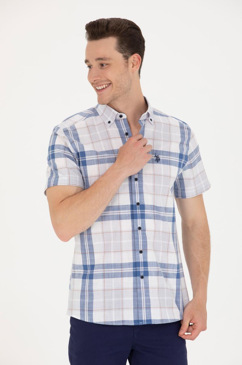 Erkek Lacivert Kısa Kollu Gömlek