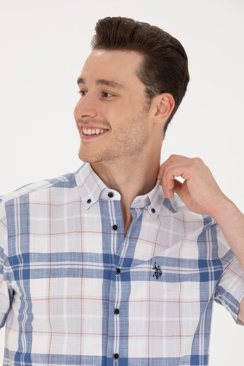 Erkek Lacivert Kısa Kollu Gömlek - 50267553007