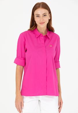 Kadın Fuşya Uzun Kollu Gömlek - 50266558036