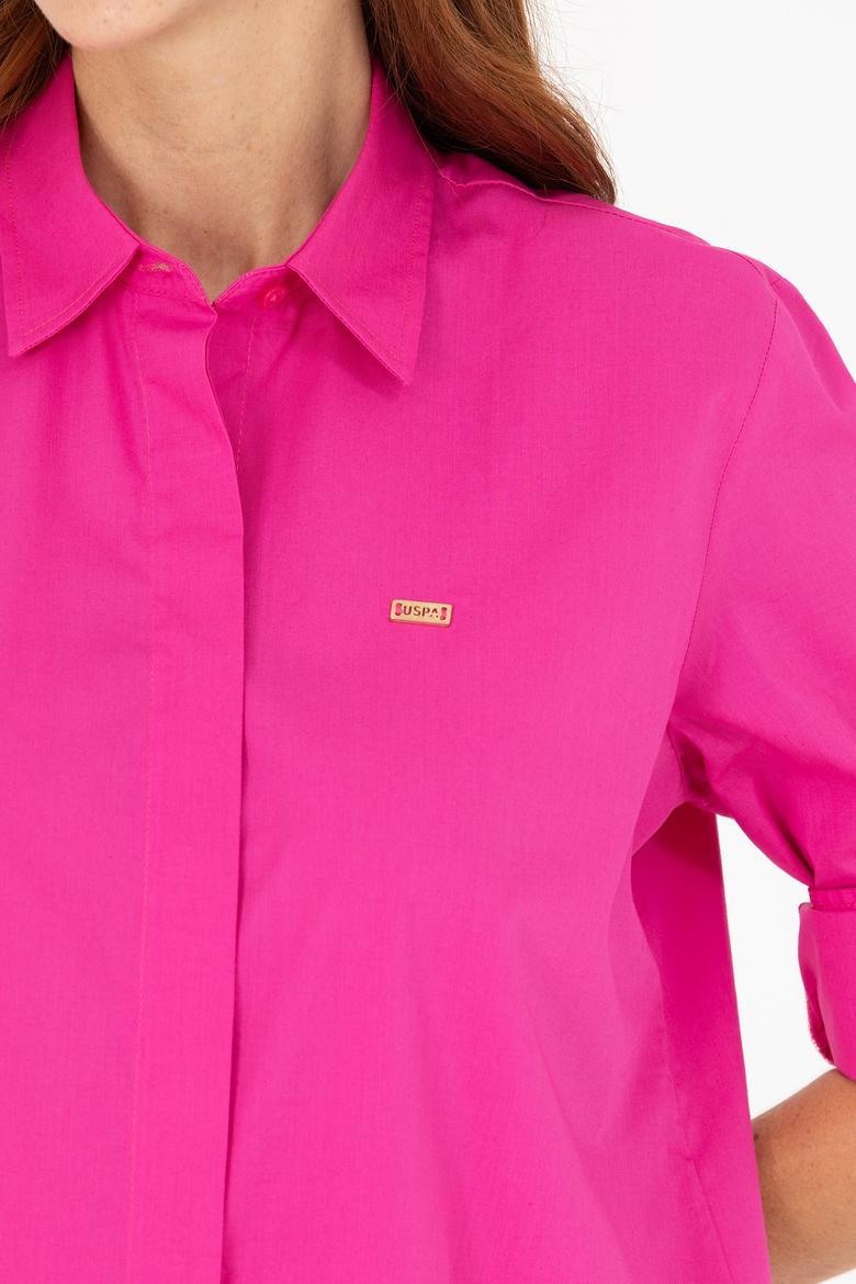 Kadın Fuşya Uzun Kollu Gömlek - 50266558036