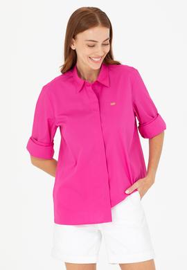 Kadın Fuşya Uzun Kollu Gömlek - 50266558036