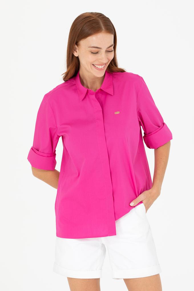 Kadın Fuşya Uzun Kollu Gömlek