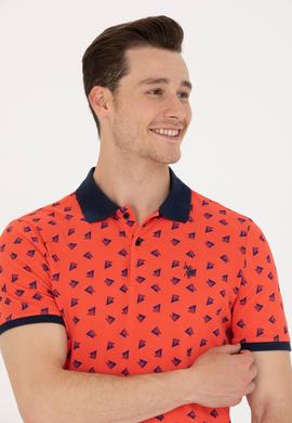 Erkek Kırmızı Polo Yaka Tişört - 50276745056