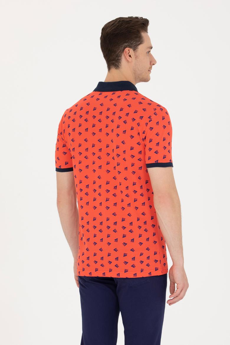 Erkek Kırmızı Polo Yaka Tişört - 50276745056