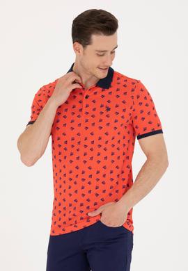 Erkek Kırmızı Polo Yaka Tişört - 50276745056