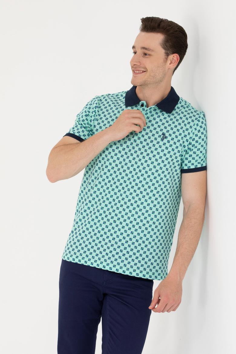 Erkek Mint Polo Yaka Tişört