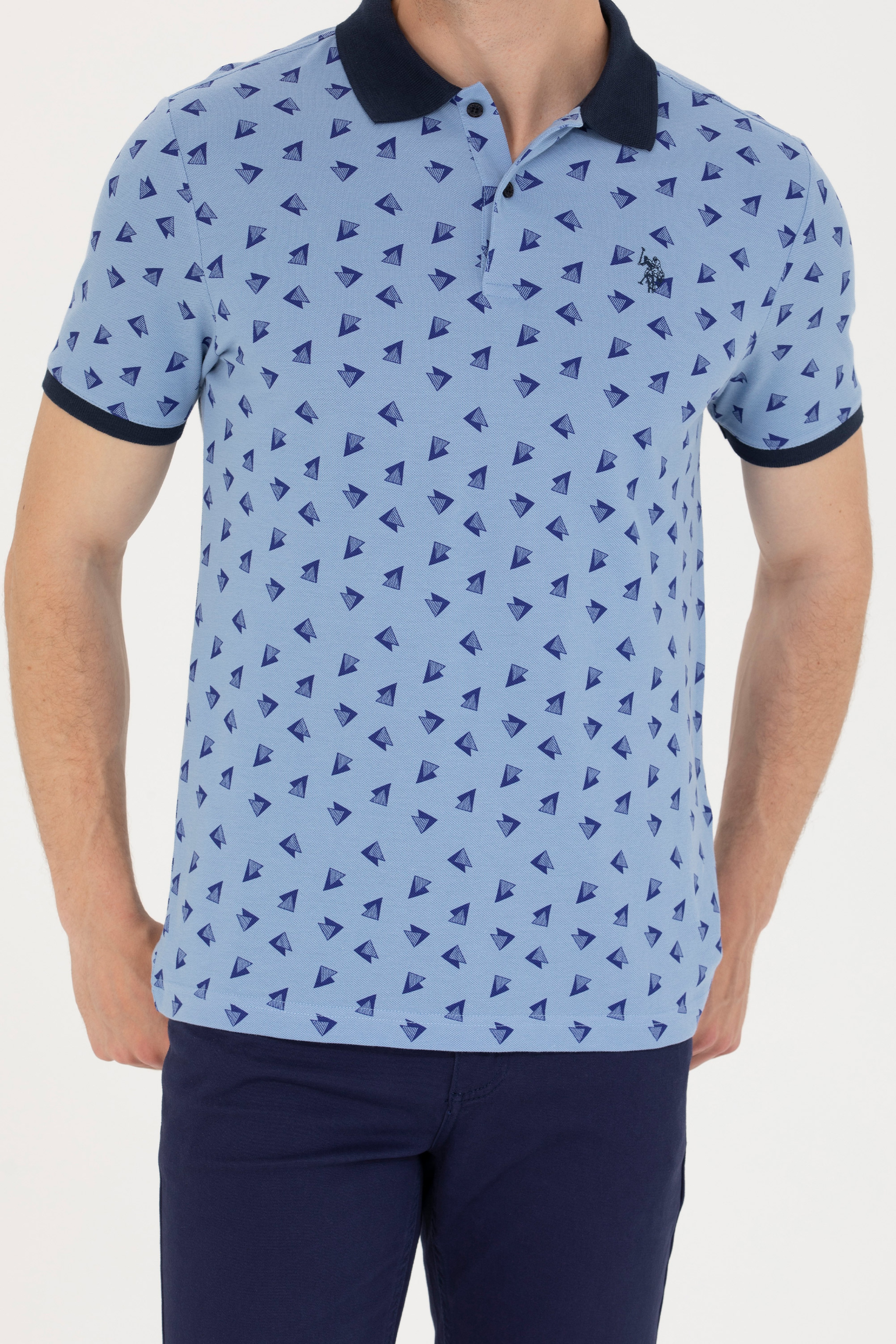 Erkek Lacivert Polo Yaka Tişört - Image 6