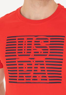 Erkek Kırmızı Bisiklet Yaka Tişört - 50264962023