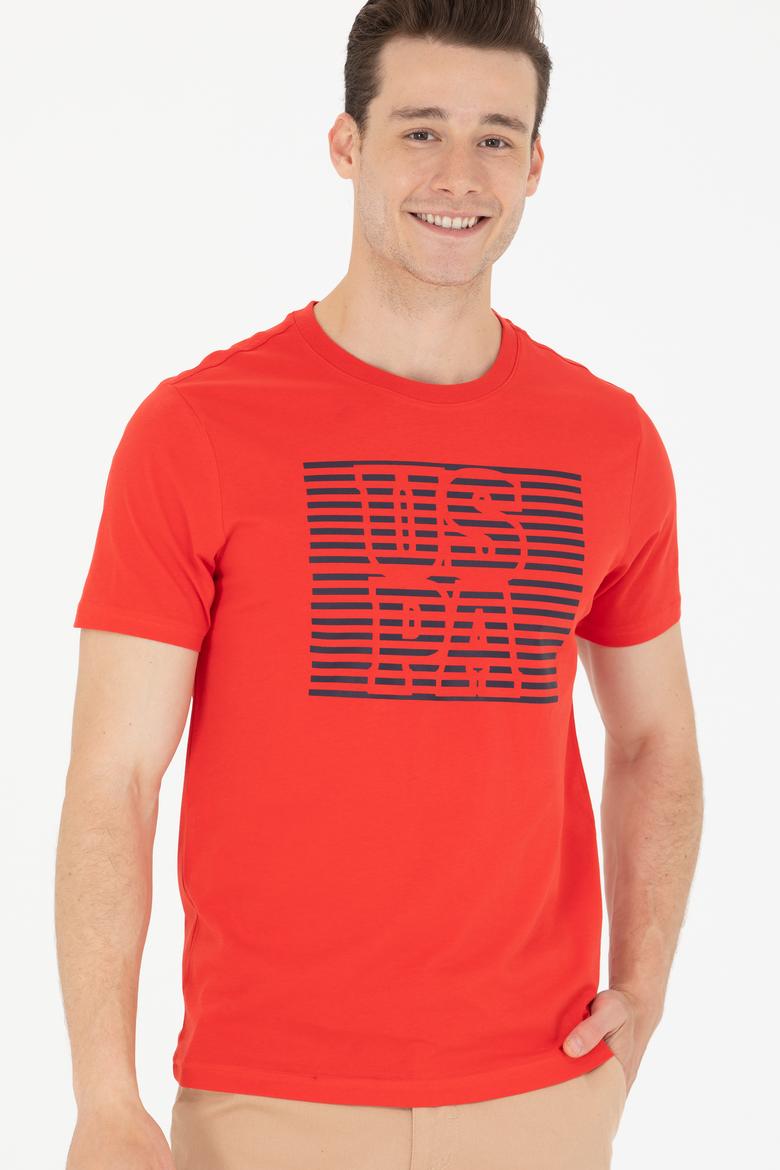 Erkek Kırmızı Bisiklet Yaka Tişört - 50264962023