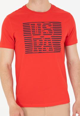 Erkek Kırmızı Bisiklet Yaka Tişört - 50264962023