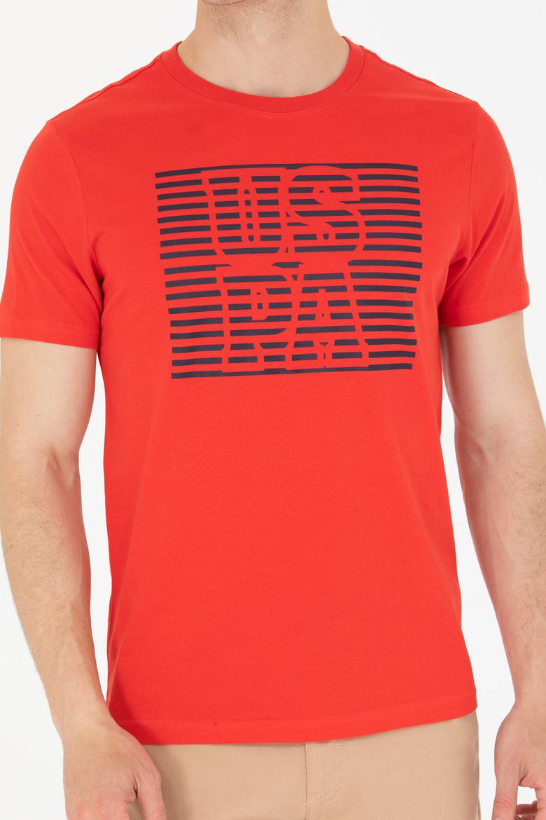 Erkek Kırmızı Bisiklet Yaka Tişört - 50264962023