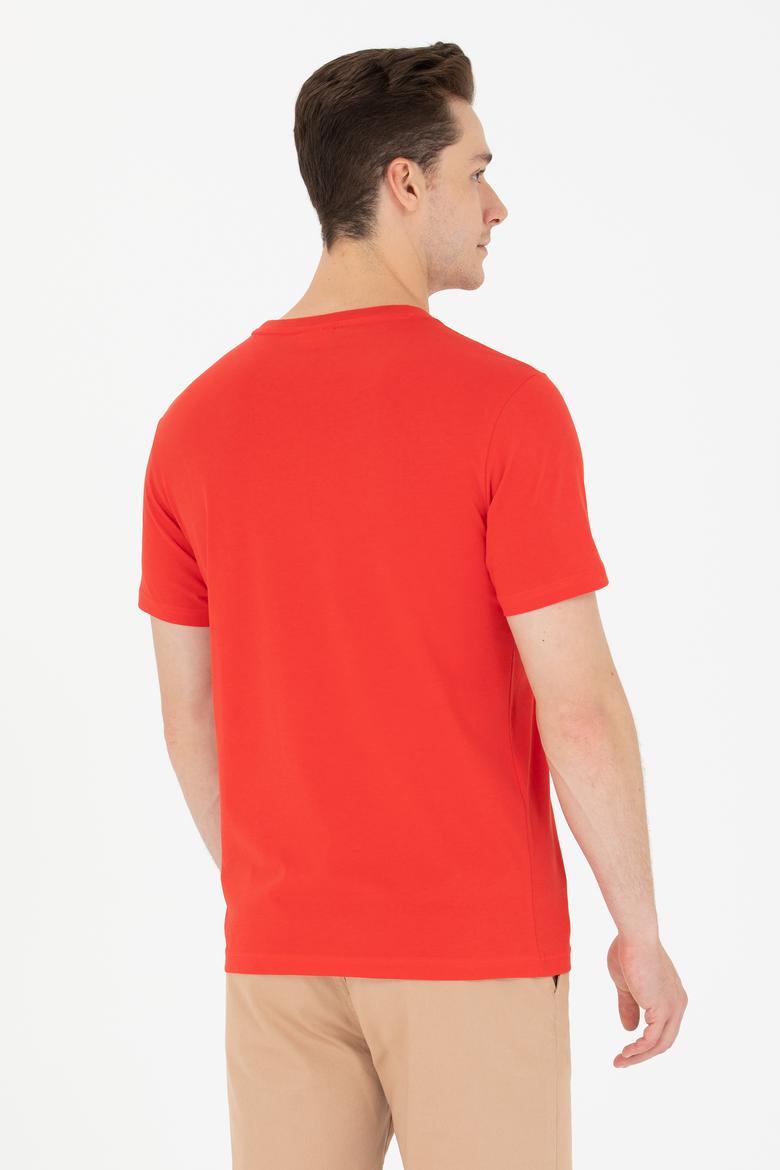 Erkek Kırmızı Bisiklet Yaka Tişört - 50264962023