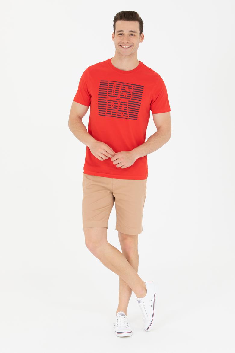 Erkek Kırmızı Bisiklet Yaka Tişört - 50264962023