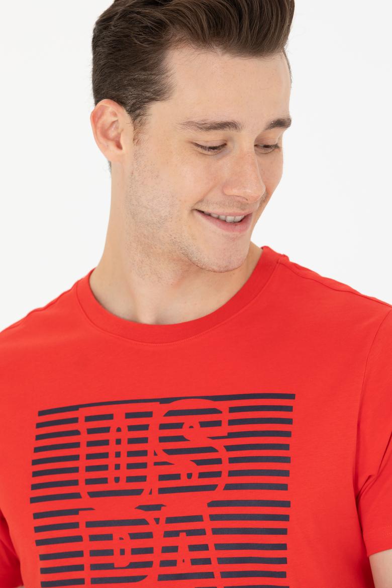Erkek Kırmızı Bisiklet Yaka Tişört - 50264962023