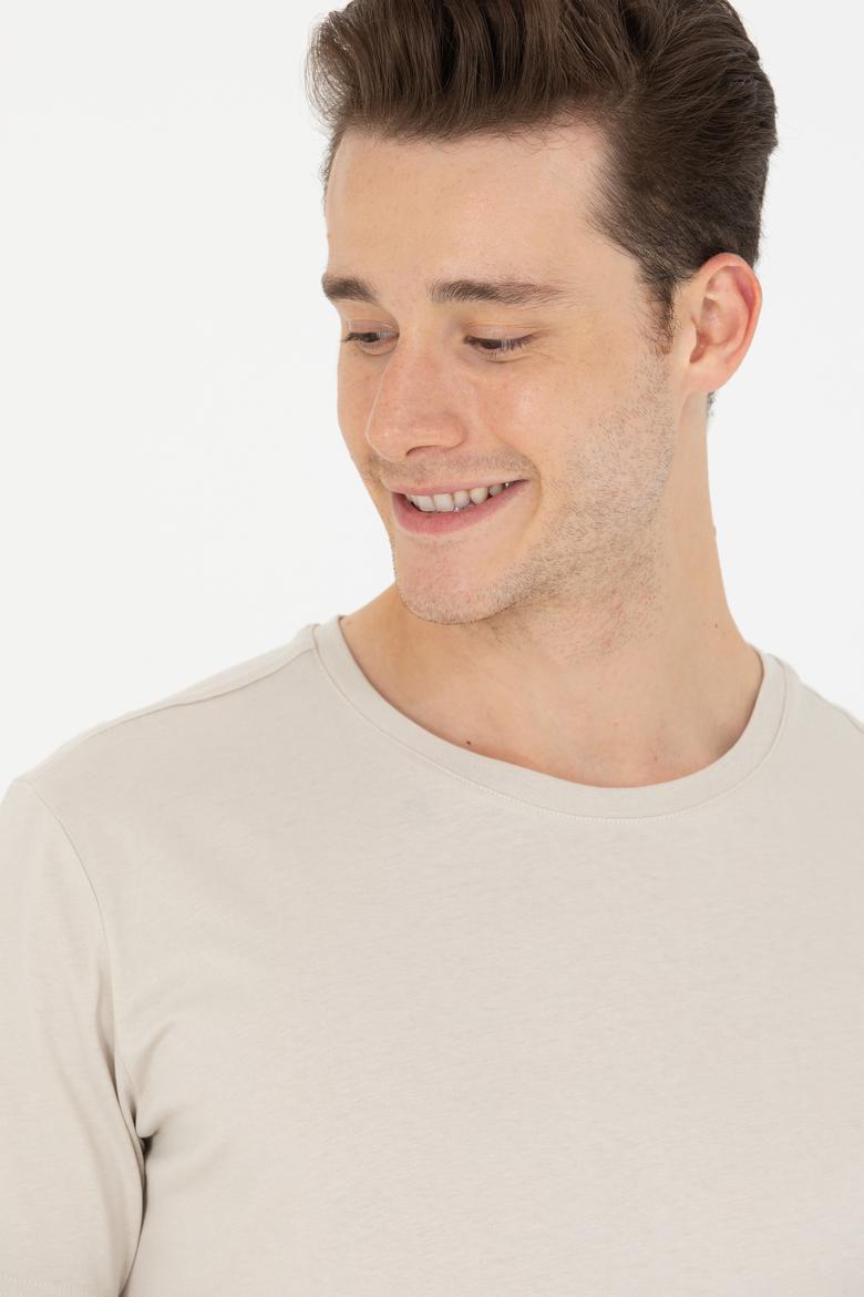 Erkek Taş Bisiklet Yaka Tişört - 50264965018