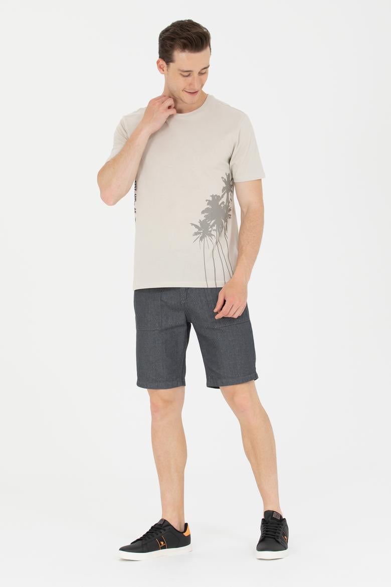 Erkek Taş Bisiklet Yaka Tişört - 50264965018