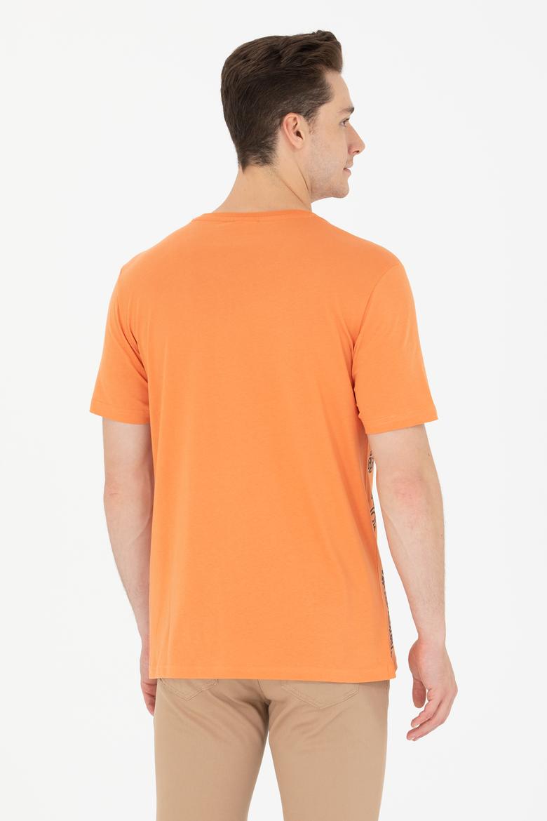 Erkek Kiremit Bisiklet Yaka Tişört - 50264965021