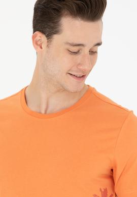 Erkek Kiremit Bisiklet Yaka Tişört - 50264965021