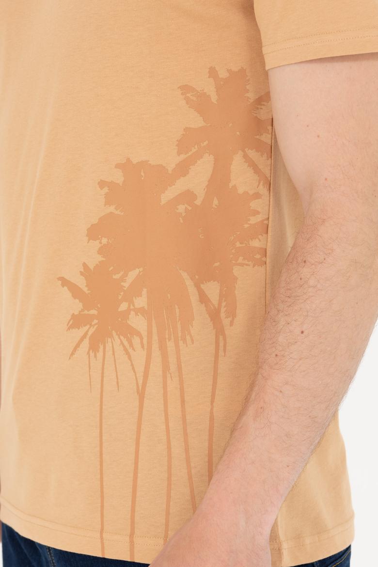 Erkek Camel Bisiklet Yaka Tişört - 50264965031