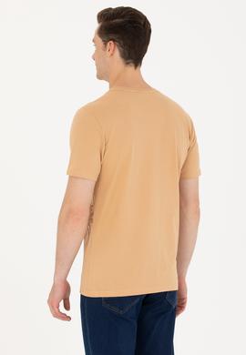 Erkek Camel Bisiklet Yaka Tişört - 50264965031