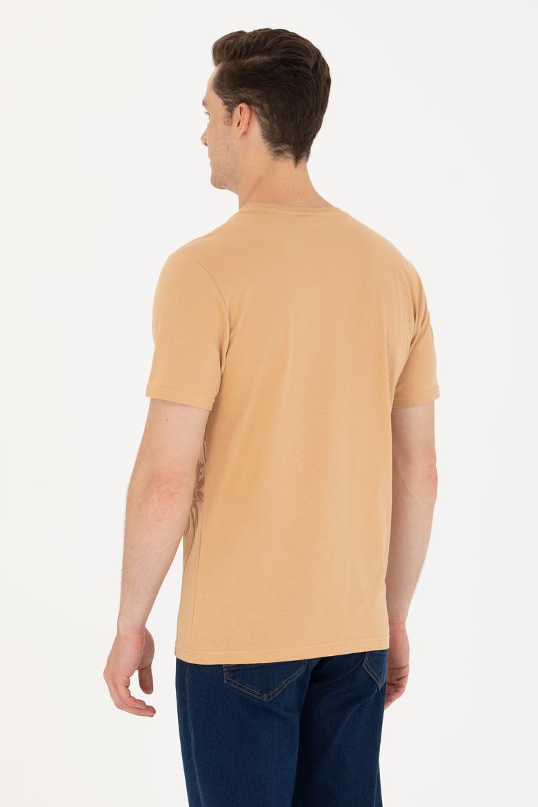 Erkek Camel Bisiklet Yaka Tişört - 50264965031