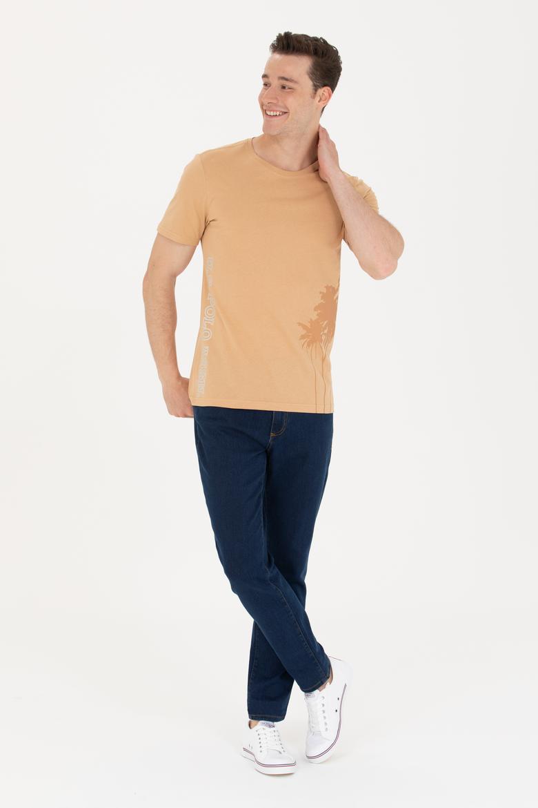 Erkek Camel Bisiklet Yaka Tişört - 50264965031