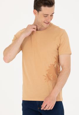 Erkek Camel Bisiklet Yaka Tişört - 50264965031