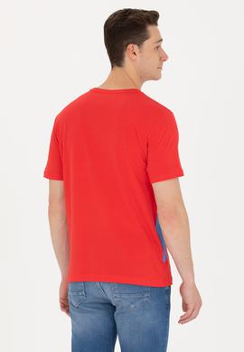 Erkek Kırmızı Bisiklet Yaka Tişört - 50264956013