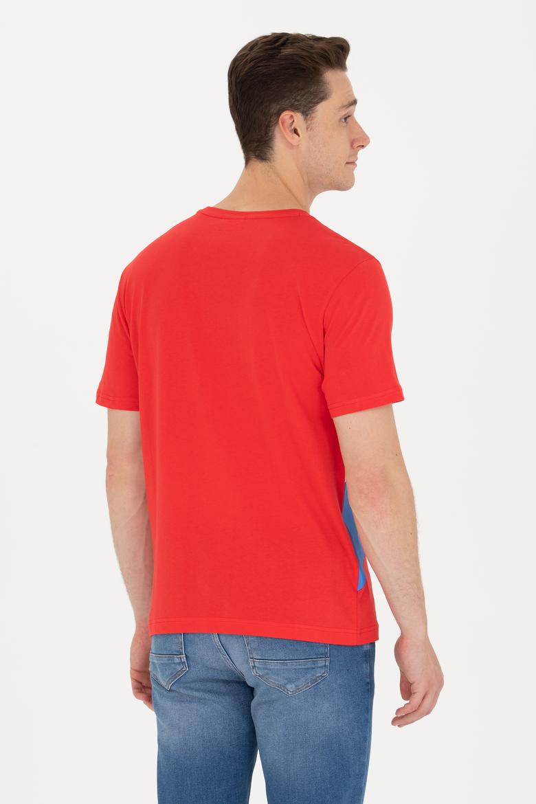 Erkek Kırmızı Bisiklet Yaka Tişört - 50264956013