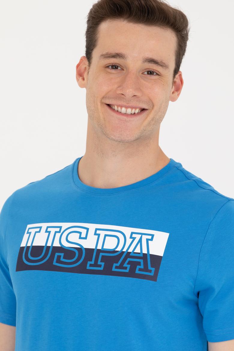 Erkek Saks Bisiklet Yaka Tişört - 50264954026