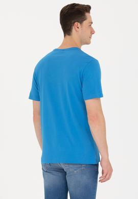 Erkek Saks Bisiklet Yaka Tişört - 50264954026