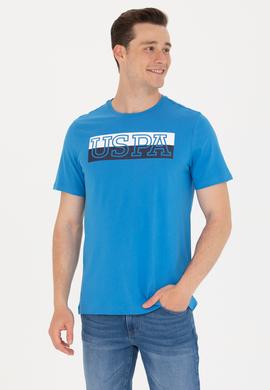 Erkek Saks Bisiklet Yaka Tişört - 50264954026