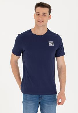 Erkek Lacivert Bisiklet Yaka Tişört - 50264977027