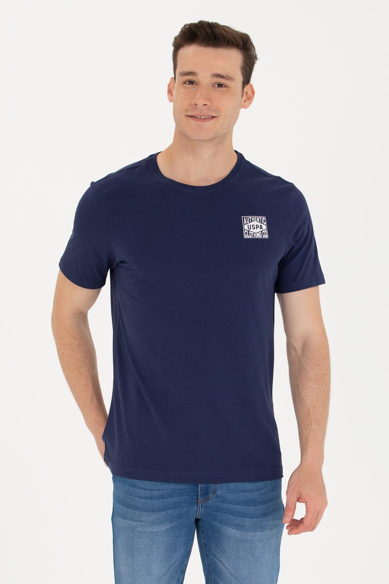 Erkek Lacivert Bisiklet Yaka Tişört - 50264977027