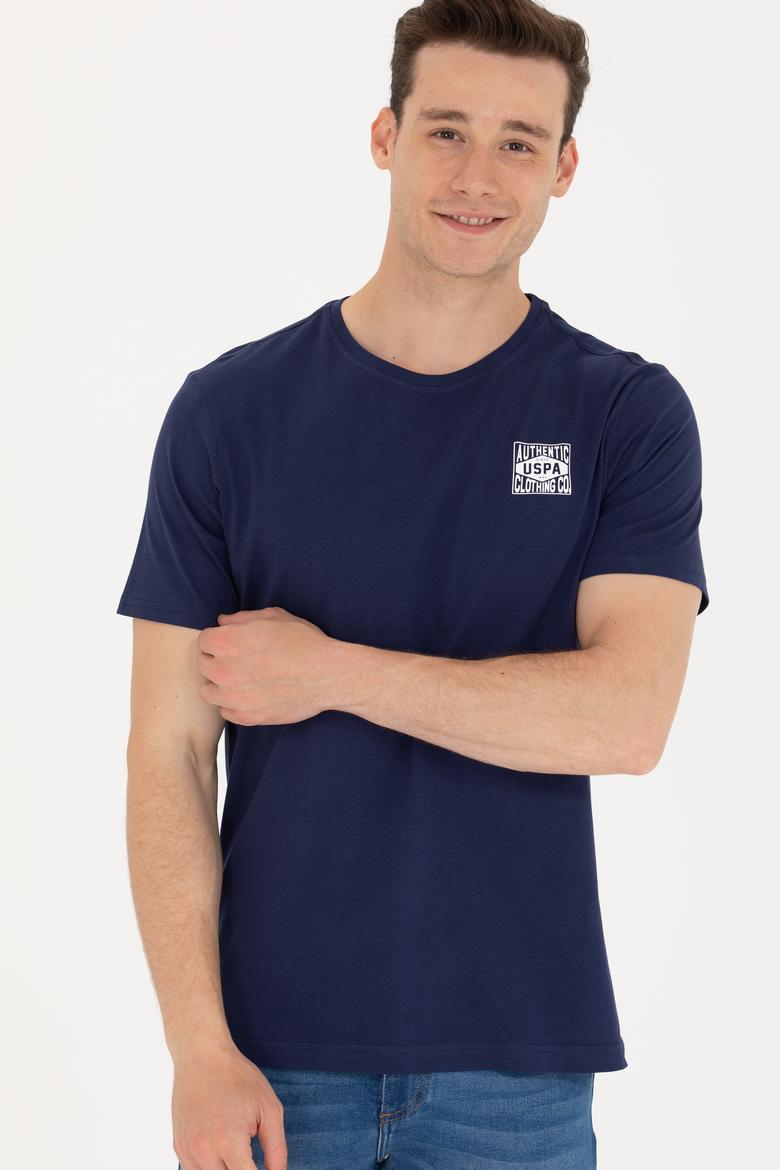 Erkek Lacivert Bisiklet Yaka Tişört - 50264977027