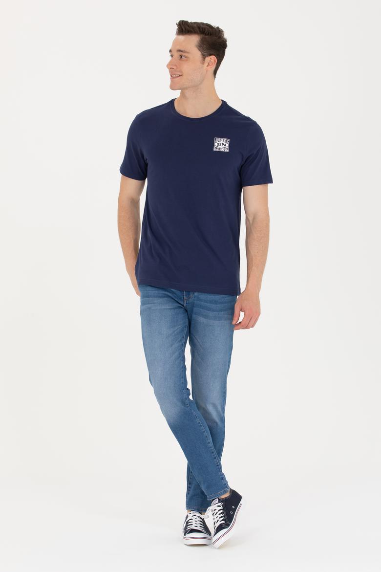 Erkek Lacivert Bisiklet Yaka Tişört - 50264977027
