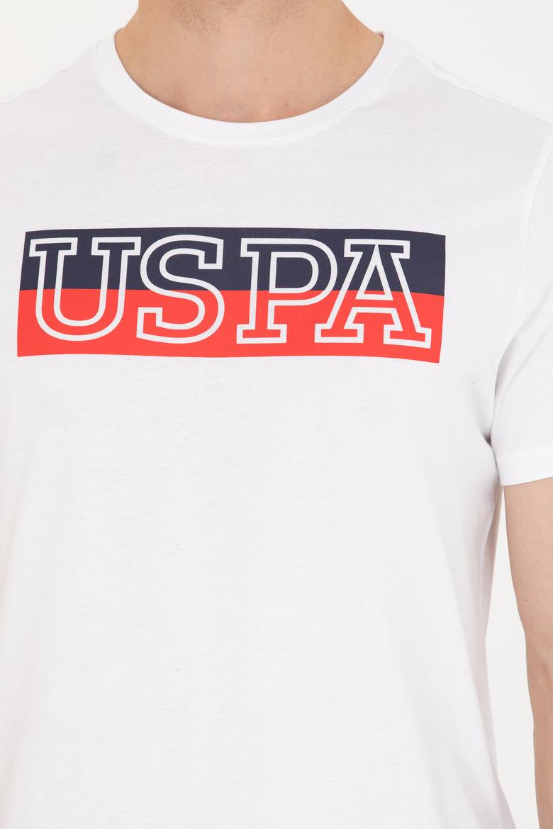 Erkek Beyaz Bisiklet Yaka Tişört - 50264954057