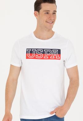 Erkek Beyaz Bisiklet Yaka Tişört - 50264954057