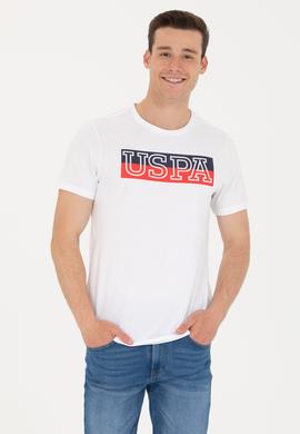 Erkek Beyaz Bisiklet Yaka Tişört - 50264954057