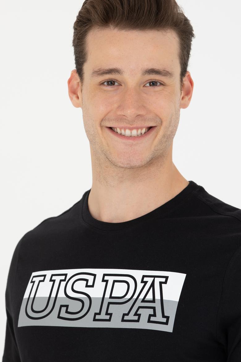 Erkek Siyah Bisiklet Yaka Tişört - 50264954061