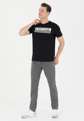 Erkek Siyah Bisiklet Yaka Tişört - 50264954061