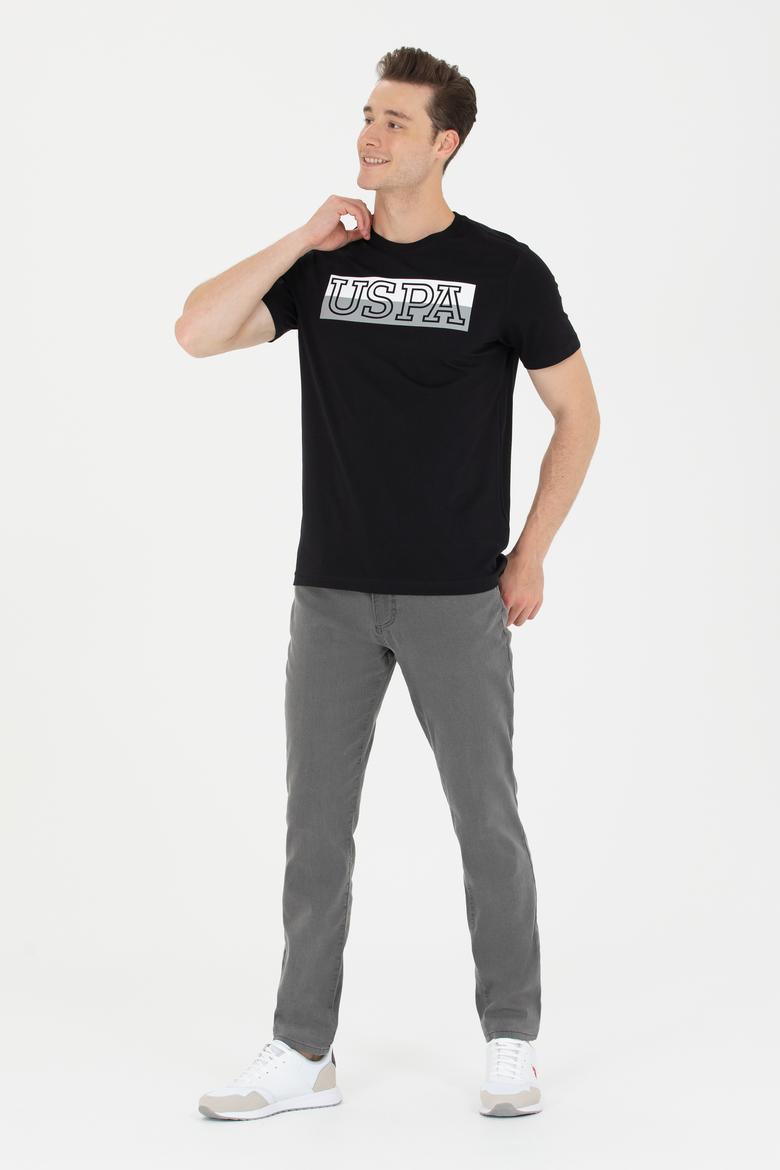 Erkek Siyah Bisiklet Yaka Tişört - 50264954061